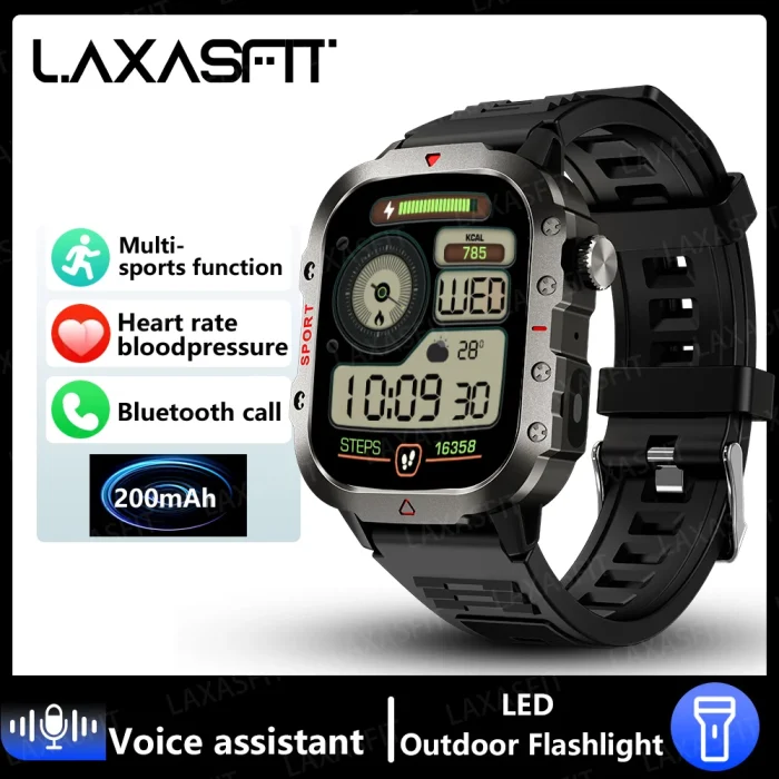 LAXASFIT 2024 New LED Men's Smartwatch Bluetooth Talking Smartwatch Multi Sport Mode Health Monitoring Smart Watch - Image 10