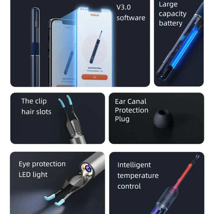 Bebird Note5 Pro Ear Cleaner Smart Visual Ear Wax Sticks Endoscope Tweezers Earpick Mini Camera Otoscope Personal Health Care - Image 3