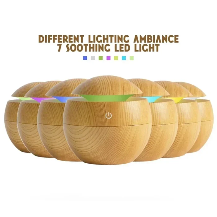 USB Ultrasonic Cool Mist Sprayer Essential Oil Fragrance Mini Home Wood Grain Air Humidifier Electric Air Aroma Diffuser Purifie - Image 17