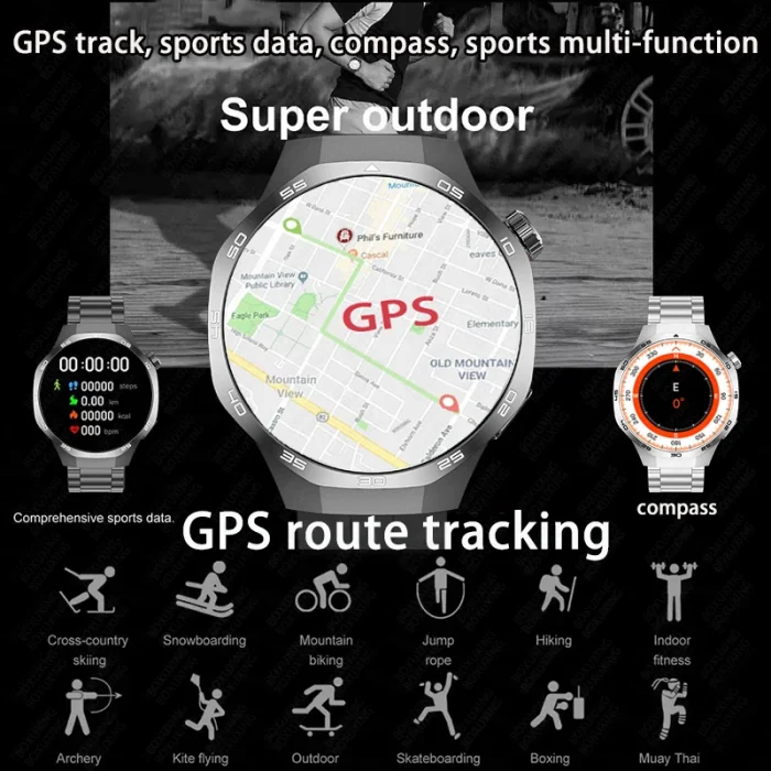 New For Huawei Watch GT5 Pro Smart Watch HD AMOLED Screen NFC GPS Tracker Bluetooth Call Health Waterproof Smartwatch Men Women - Image 4