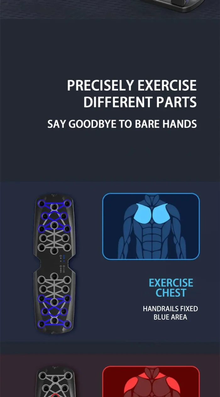 Portable Multifunctional Push-up Board Set With Handles Foldable Fitness Equipment For Chest Abdomen Arms And Back Training - Image 13