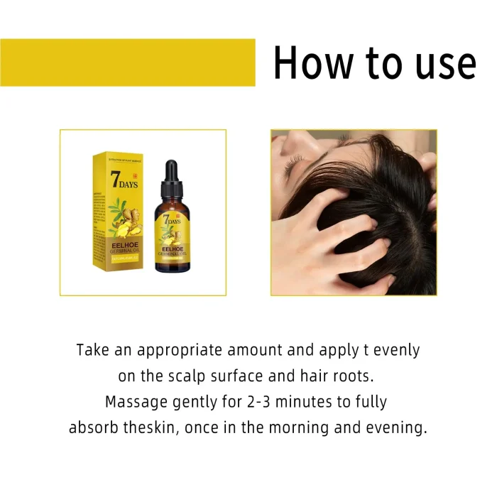 Ginger Hair Care Liquid Prevent Hair Loss Nourish Hair Follicles Strengthen Hair Roots Increase Hair Luster Nutrition Essence - Image 7