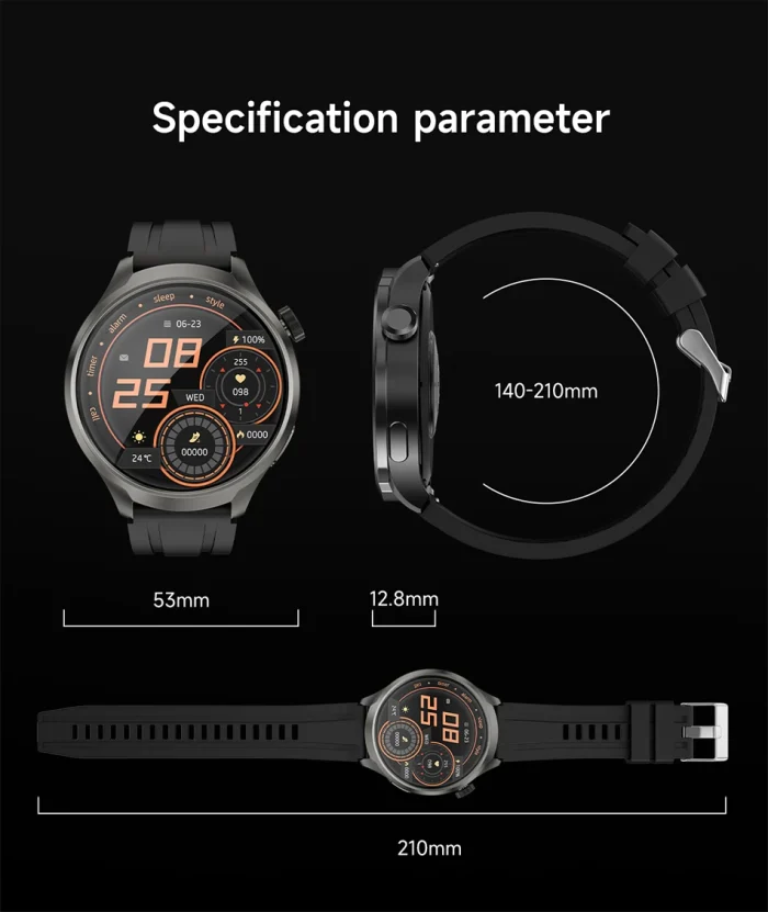 New 1.85"AMOLED HD Smart Watch Men GPS Outdoor Sports Compass Waterproof Watches NFC Health Monitor Bluetooth Call Smartwatch - Image 32