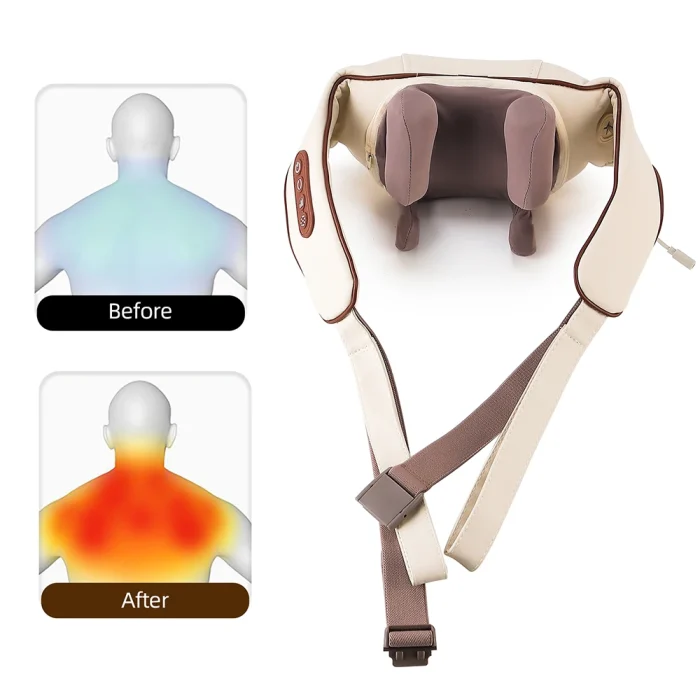 20W Wireless Trapezius Massager Neck And Shoulder Kneading Massager Neck And Back Massager Shawl Neck Cervical masajeador - Image 42