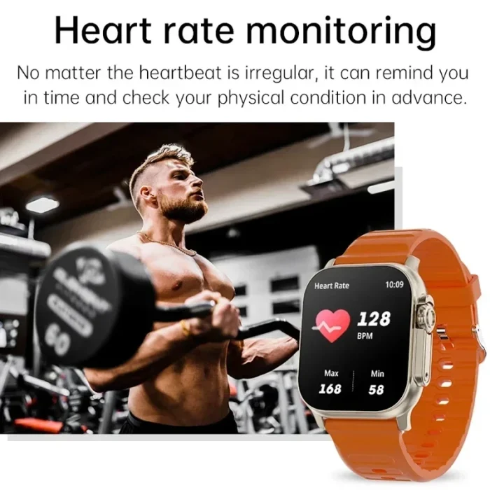 LAXASFIT T900Ultra Smartwatch Bluetooth Talk Smartwatch Message Alert Heart Rate Monitor Sports Watch for Android IOS Men Women - Image 4