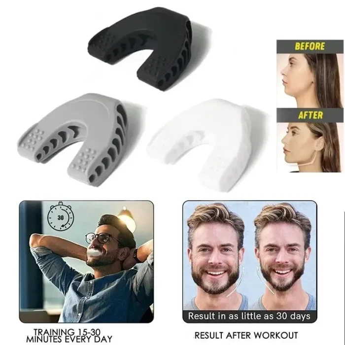 U Shape Jaw Exerciser New Facial Mouth Jawline Face Fitness Muscle Chew Ball Bite Breaker Training Equipment - Image 4