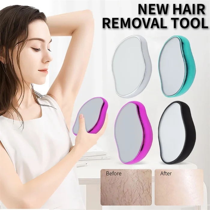 Crystal Physical Hair Removal Eraser Glass Hair Remover Painless Epilator Easy Cleaning Reusable Body Care Depilation Tool - Image 15