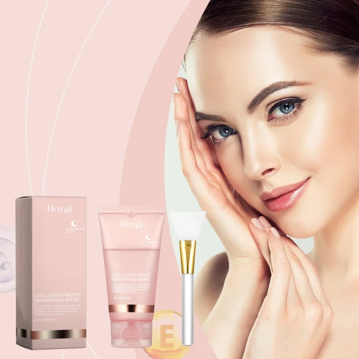 Collagen Overnight Wrapping Mask Fade Fine Lines Firming Deep Hydrating Replenishment Shrink Pores Brightening Korean Skin Care - Image 27