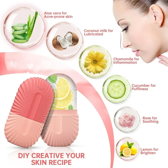 Ice Facial Roller Skin Care Beauty Lifting Contouring Tools Ice Cube Trays Ice Globe Balls Face Massager Skin Care Tool - Image 4