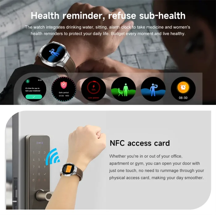 New For Huawei Watch GT5 Pro Smart Watch HD AMOLED Screen NFC GPS Tracker Bluetooth Call Health Waterproof Smartwatch Men Women - Image 34
