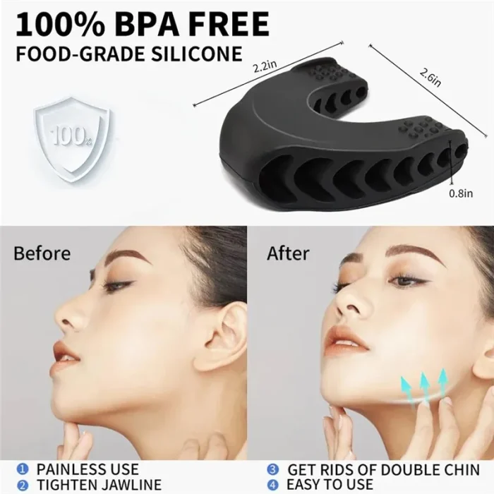 U Shape Jaw Exerciser New Facial Mouth Jawline Face Fitness Muscle Chew Ball Bite Breaker Training Equipment - Image 2