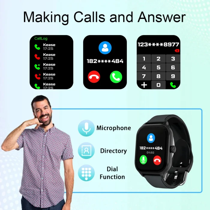 LAXASFIT 2024 New Fashion Smart Watch Heart Rate Monitor Sports Fitness Watch Waterproof Voice Call Smart Watch for Android IOS - Image 4