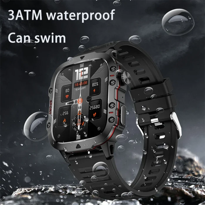 2024 New For Xiaomi Military Smart Watch Men IP68 5ATM Outdoor Sports Fitness Tracker Health Monitor 1.96" BT Call Smartwatch - Image 2