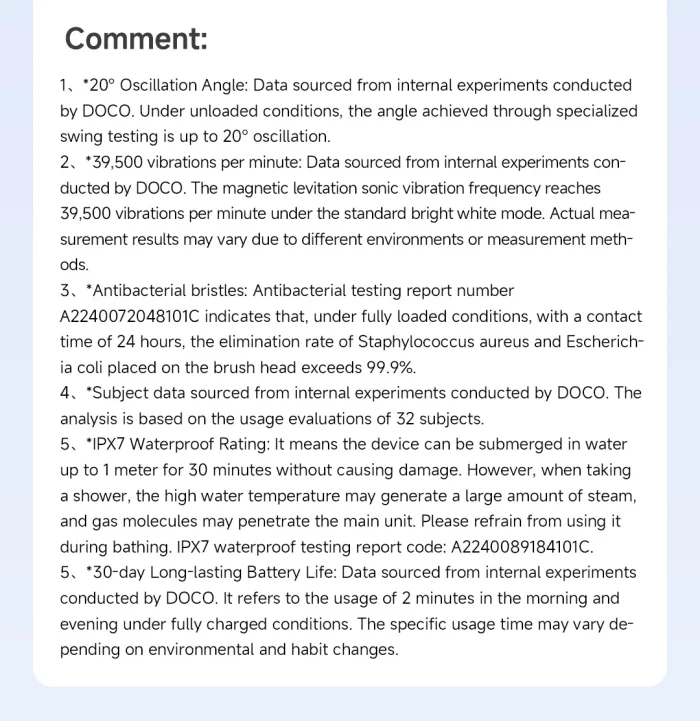 DOCO Electric Toothbrush sonic vibration brush 3-gear Mode USB Charging IPX7 Waterproof Personal care appliances - Image 32