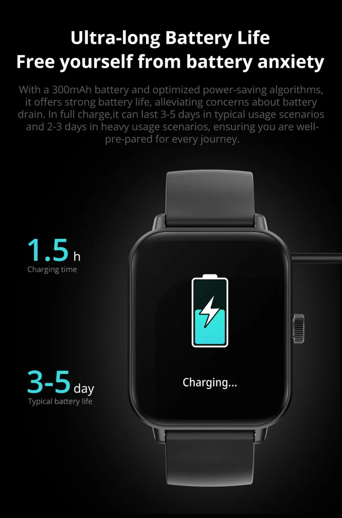 COLMI P81 Voice Calling Smart Watch Ultra 1.9 inch Screen 24H Health Monitor 100+ Sports Modes, Bluetooth Smartwatch Men Women - Image 21