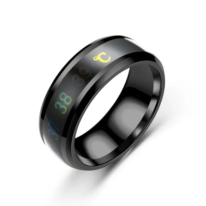 Temperature Ring Titanium Steel Mood Emotion Feeling Intelligent Temperature Sensitive Ring for Women Men Waterproof Jewelry - Image 10
