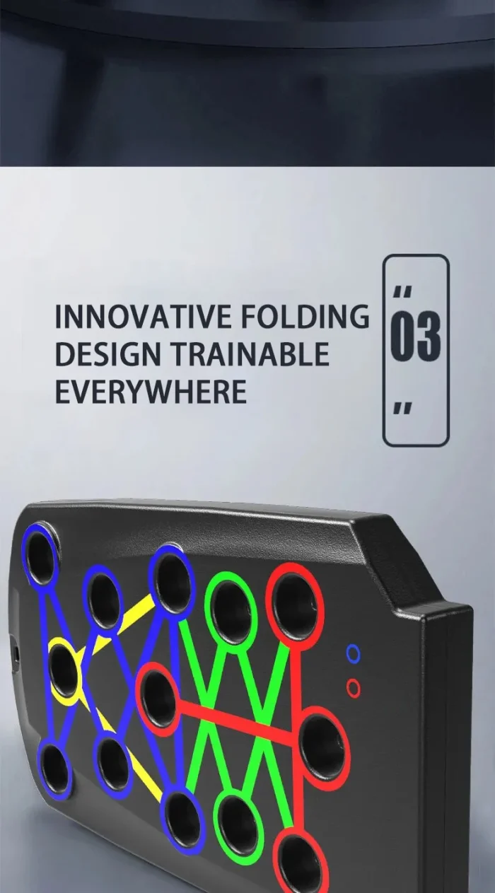 Portable Multifunctional Push-up Board Set With Handles Foldable Fitness Equipment For Chest Abdomen Arms And Back Training - Image 17