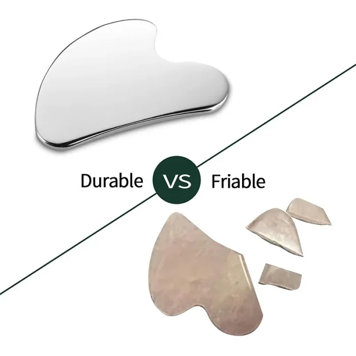 1Pcs Stainless Steel Gua Sha Scraper Massager For Face Neck Body Guasha Massage Tool Facial Skin Care Guasha Board Face Massager - Image 13