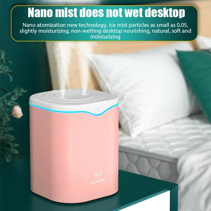2000ML USB Air Humidifier Double Spray Port Essential Oil Aromatherapy Humificador Cool Mist Maker Fogger Purify for Home Office - Image 5