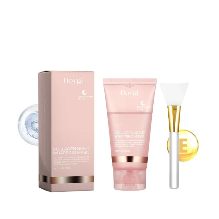 Collagen Overnight Wrapping Mask Fade Fine Lines Firming Deep Hydrating Replenishment Shrink Pores Brightening Korean Skin Care - Image 7