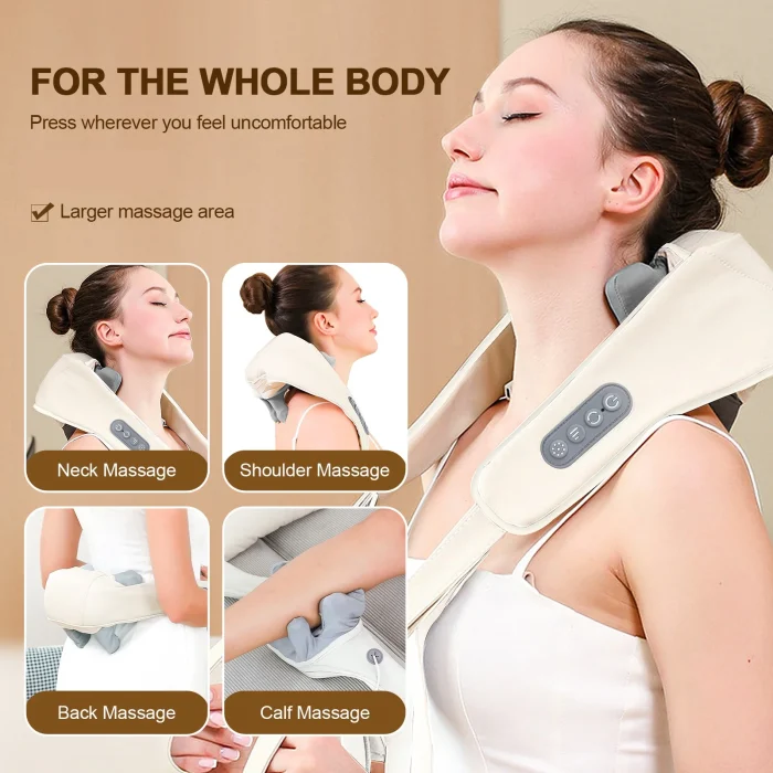 20W Wireless Trapezius Massager Neck And Shoulder Kneading Massager Neck And Back Massager Shawl Neck Cervical masajeador - Image 10
