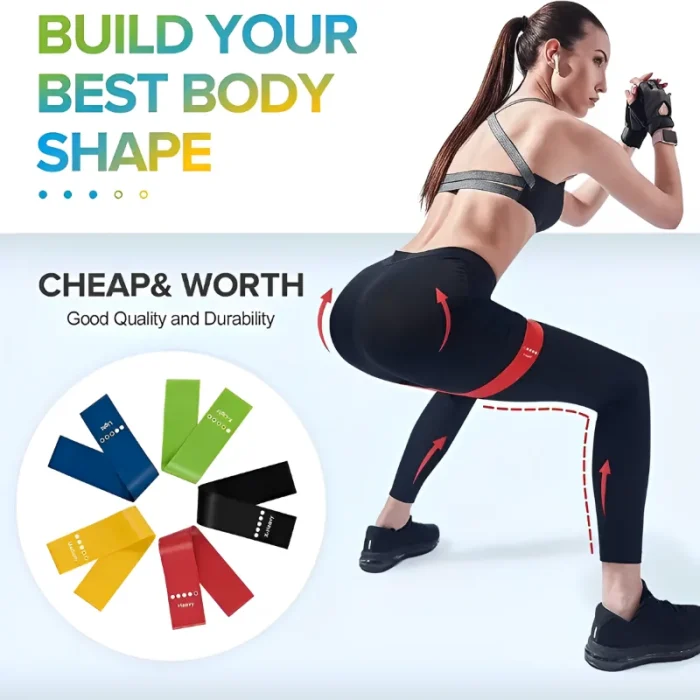 7Pcs Tpe Resistance Bands Fitness Set Rubber Loop Strength Training Workout Expander Yoga Gym Equipment Elastic Portable Pilates - Image 2