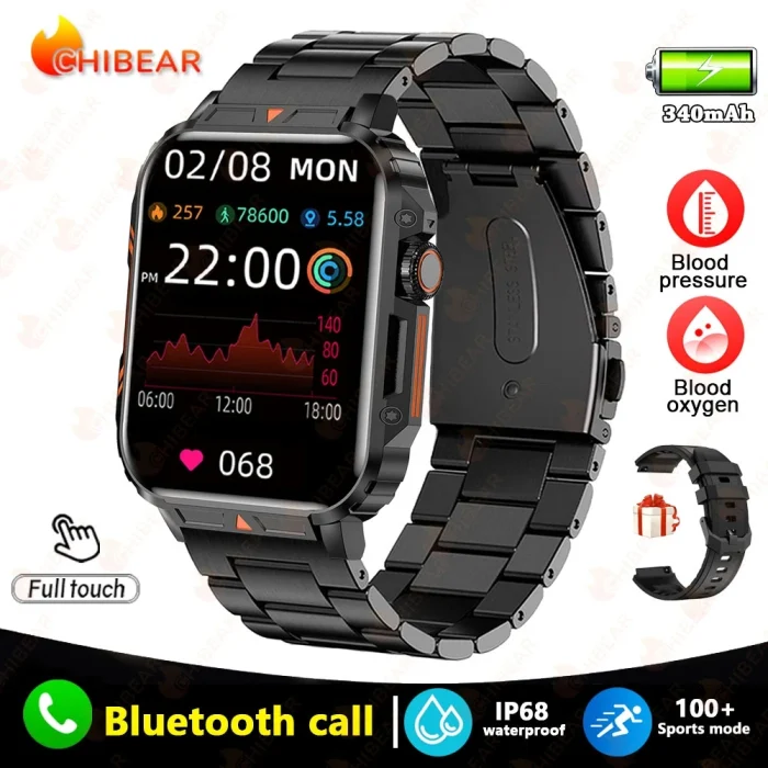 2024 New Smart Watch Men 1.95 Inches Bluetooth Call IP68 Waterproof Sport Mode Health monitoring Smartwatches For Huawei Xiaomi - Image 7