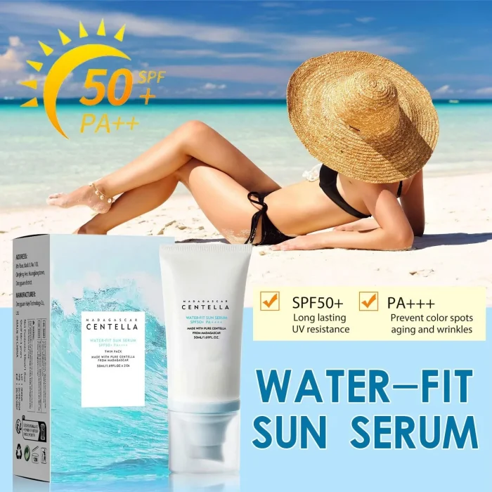 50+ Facial Sunscreen Centella Protector Solar Sunblock Skin Whitening Cream Korean Moisturizing Protector Care Body Sunscreen - Image 2