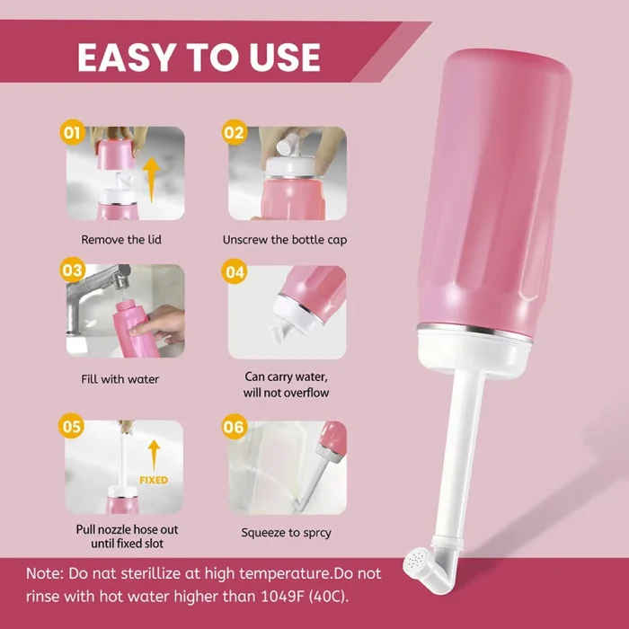 Portable Bidet Spray and Travel Cleansing Post Natal Cleaning Bottle For Personal Care Baby Cleaning Supplies - Image 3
