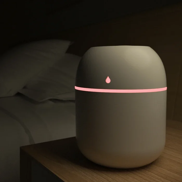 Portable USB Ultrasonic Air Mini Humidifier Essential Oil Diffuser Car Purifier Aroma Anion Mist Maker with LED Lamp Lighting - Image 2