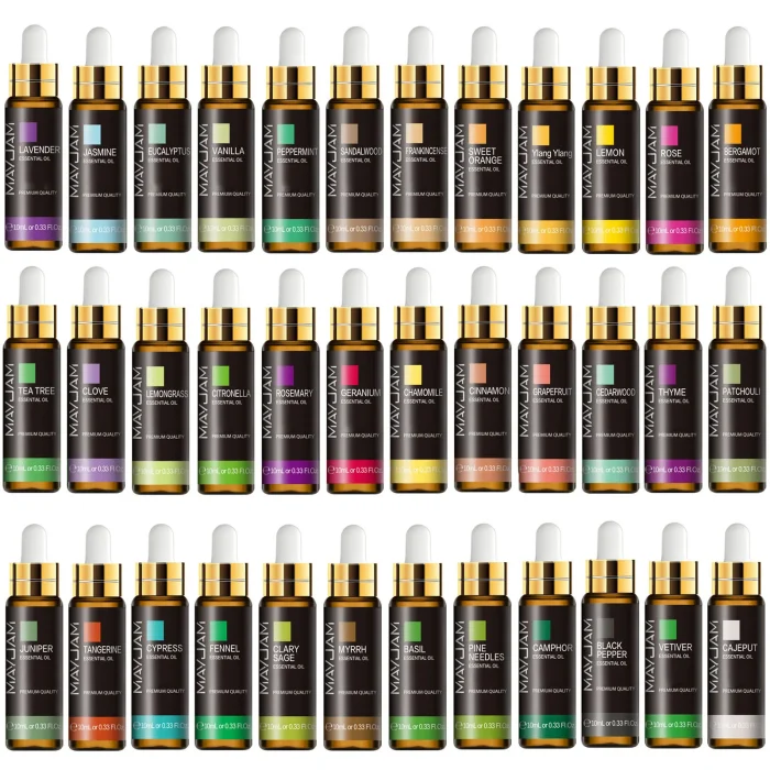 MAYJAM 10ml Pure Essential Oil Lavender Eucalyptus Vanilla Sandalwood Jasmine Bergamot Lemongrass Cinnamon Grapefruit 1pc - Image 37
