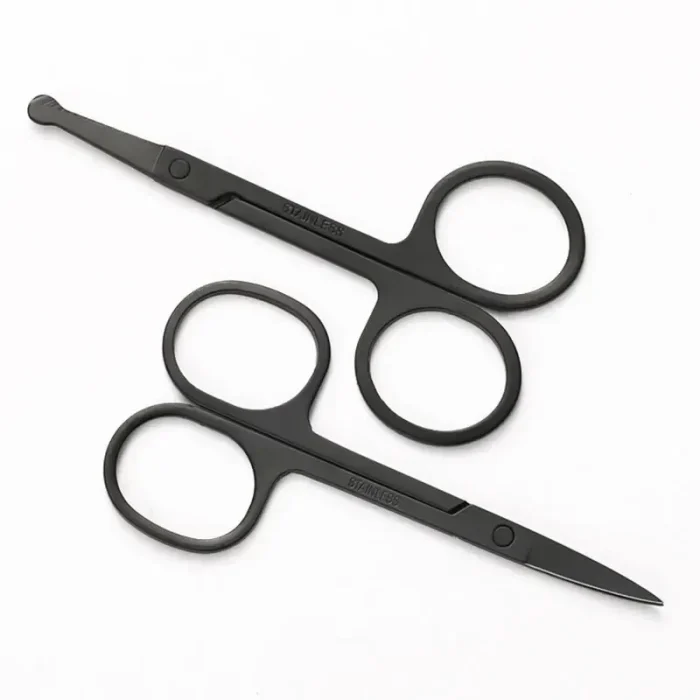 Nose Hair Shears For Personal Care Facial Hair Removal And Ear Nose Eyebrow Trimming Stainless Steel Fine - Image 3