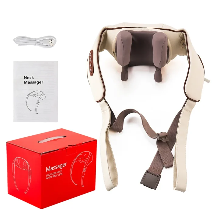20W Wireless Trapezius Massager Neck And Shoulder Kneading Massager Neck And Back Massager Shawl Neck Cervical masajeador - Image 46