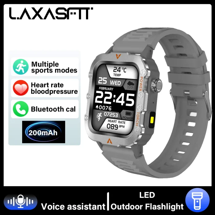 LAXASFIT 2024 New LED Men's Smartwatch Bluetooth Talking Smartwatch Multi Sport Mode Health Monitoring Smart Watch - Image 9