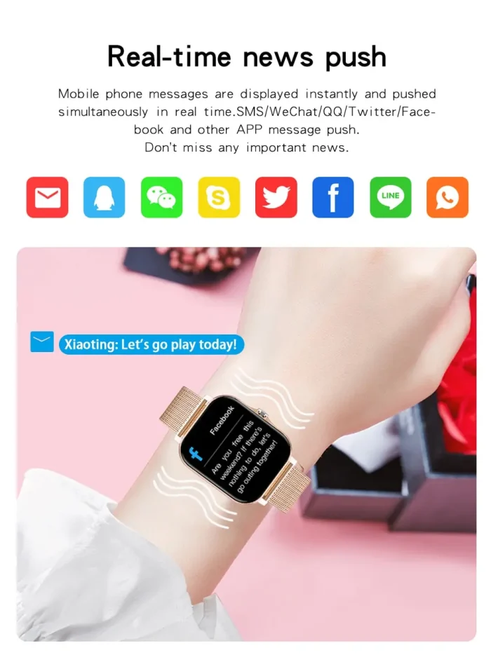 2024 Smart Watch Android Phone 1.44'' Inch Color Screen Bluetooth Call Blood Oxygen/Pressure Monitoring Smart Watch Women Men - Image 14