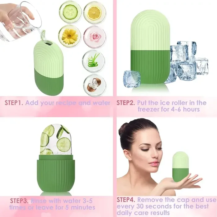 Silicone Skin Care Beauty Lifting Contouring Silicone Ice Cube Trays Ice Globe Ice Balls Face Massager Facial Roller Reduce Acne - Image 4