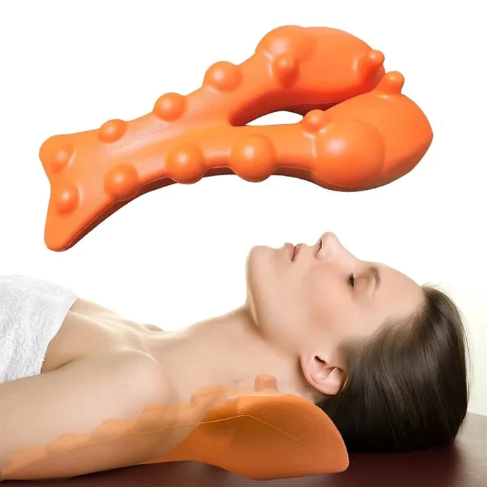 Neck and Shoulder Relaxer with Upper Back Massage Point, Cervical Traction Device Neck Stretcher for TMJ Pain Relief and Spine - Image 22