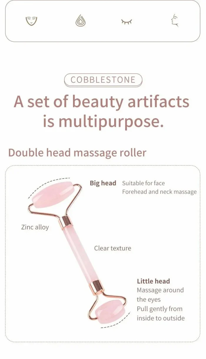 Roller & Gua Sha, Face Roller, Facial Roller Skin Care Tools Massager Resin Facial Massage For Face, Eyes, Neck, Body - Image 9