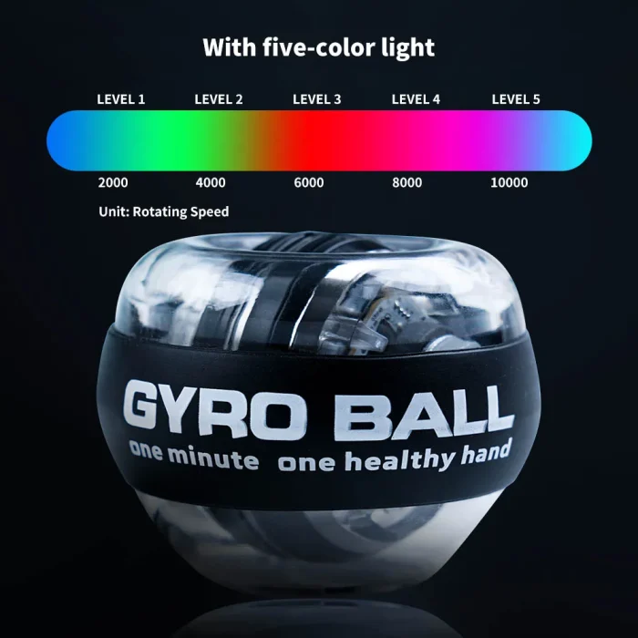 LED Wrist Ball Power Trainer Ball Auto-Start Gyroscopic Arm Hand Forearm Exerciser Power Wrist Gyro Ball Sport Fitness Equipment - Image 13
