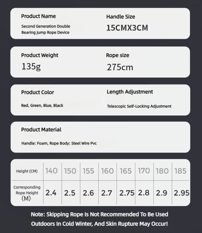 The New Jump Rope Steel Wire Skipping Exercise Adjustable Jumping Fitness Workout Training Home Sport Equipment Tangle-Free - Image 22