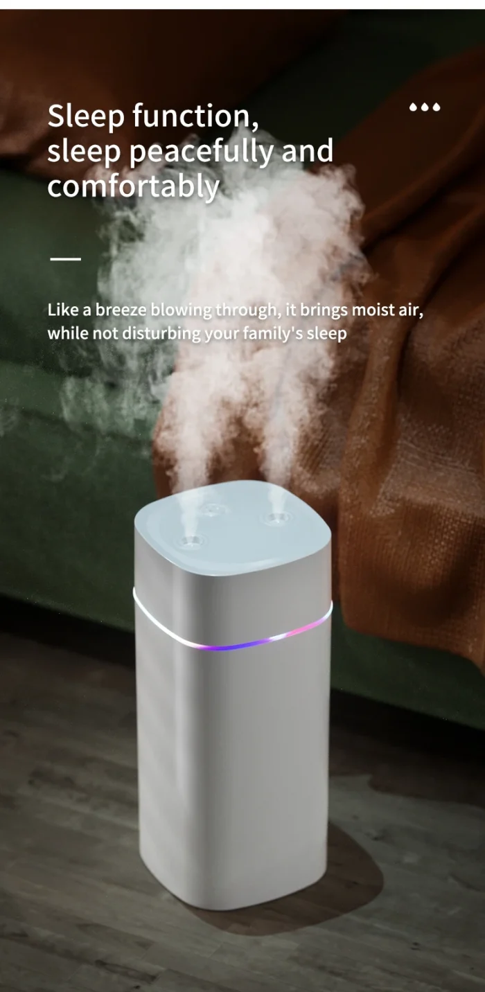 USB Air Humidifier Double Spray Port Essential Oil 600ml Aromatherapy Humificador Cool Mist Maker Fogger Purify for Home Office - Image 18
