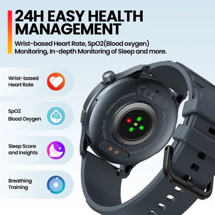 [2024 World Premiere] Zeblaze Btalk 3 Pro Smart Watch AMOLED Display Hi-Fi Bluetooth Phone Calls Health and Fitness Tracking - Image 3