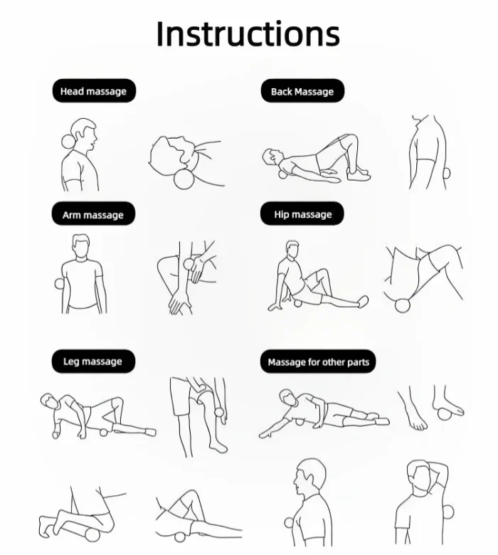 Yoga Peanut Balls Body Massage Fascia Ball Suit Foam Block High Density Muscle Relaxation Lacrosse Exercise Fitness Relieve Pain - Image 16