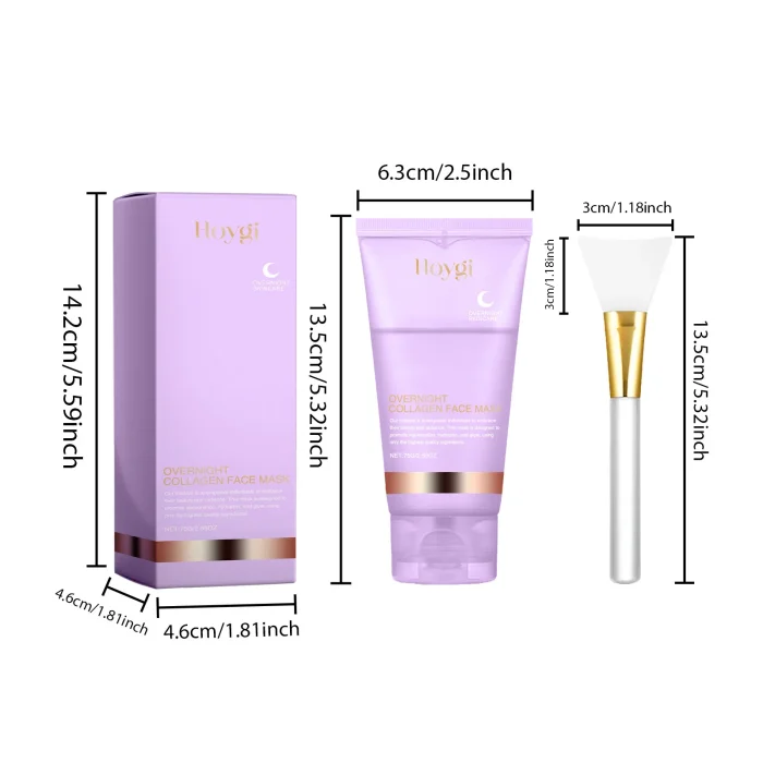 Collagen Overnight Wrapping Mask Fade Fine Lines Firming Deep Hydrating Replenishment Shrink Pores Brightening Korean Skin Care - Image 13