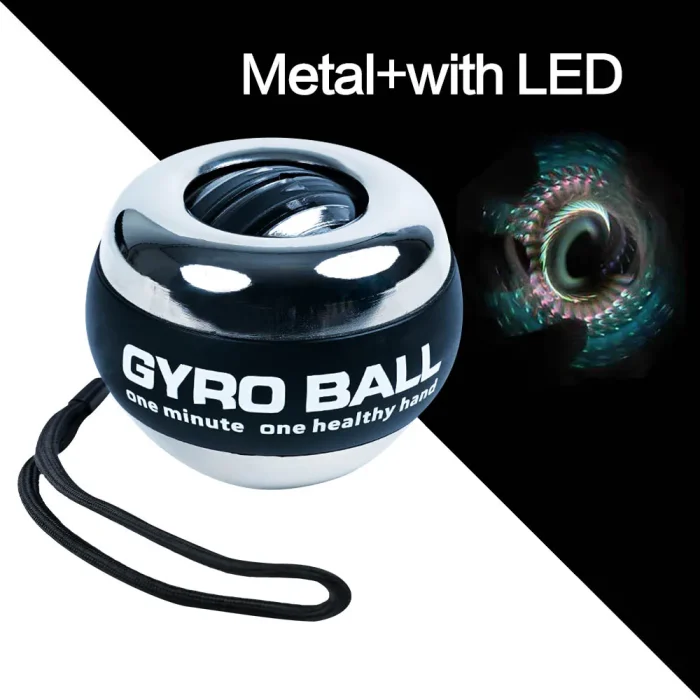 LED Wrist Ball Power Trainer Ball Auto-Start Gyroscopic Arm Hand Forearm Exerciser Power Wrist Gyro Ball Sport Fitness Equipment - Image 7