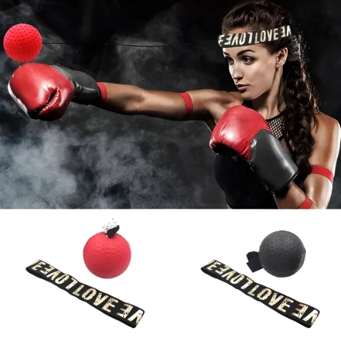 1Pcs MMA Boxing Speed Ball Head-Mounted Pu Punch Sanda Training Hand Eye Reaction Home Sandbag Fitness Equipment Gym Muay Thai - Image 3