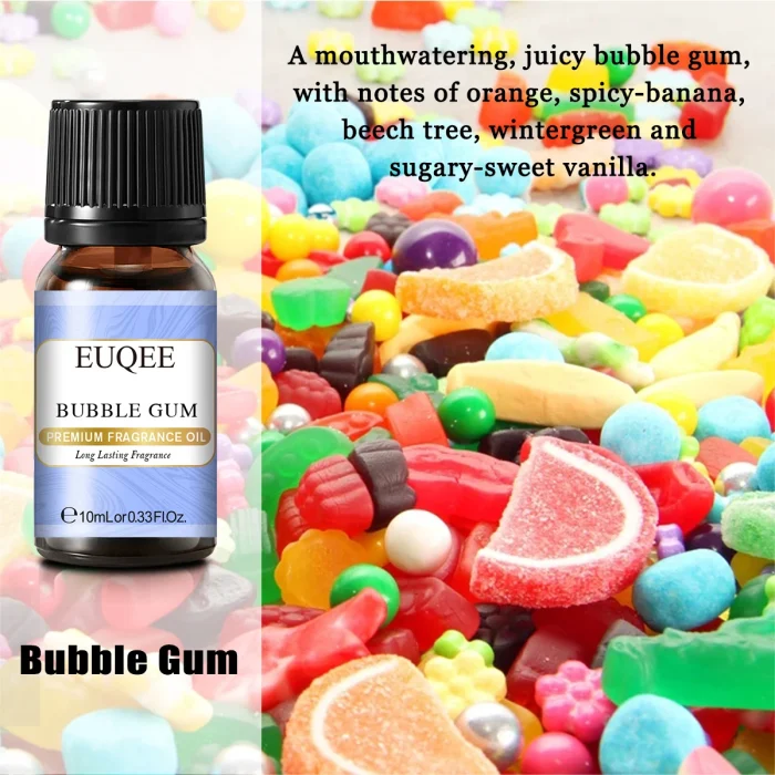 EUQEE 10ML Coconut Vanilla Bubble Gum Fragrance Oil For Making Candle, DIY Soap Coffee Cake Cedarwood Premium Aroma Oils - Image 12