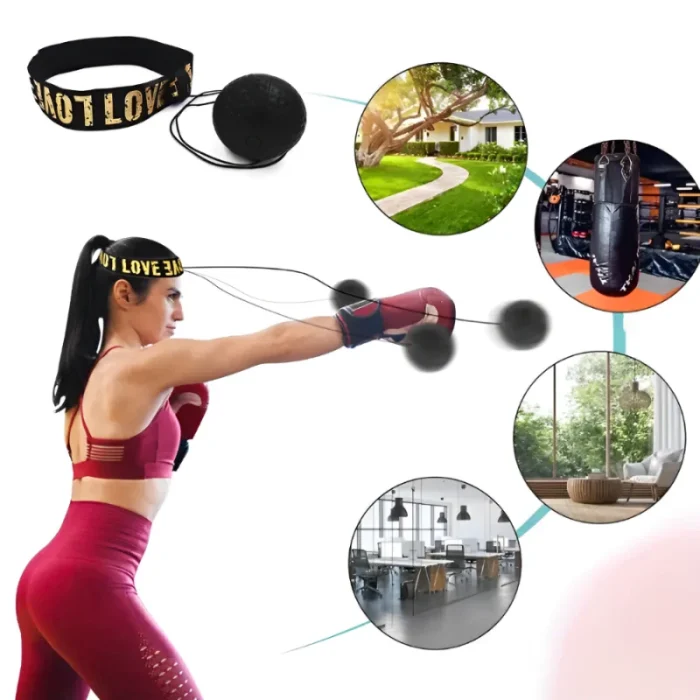 1Pcs MMA Boxing Speed Ball Head-Mounted Pu Punch Sanda Training Hand Eye Reaction Home Sandbag Fitness Equipment Gym Muay Thai - Image 2