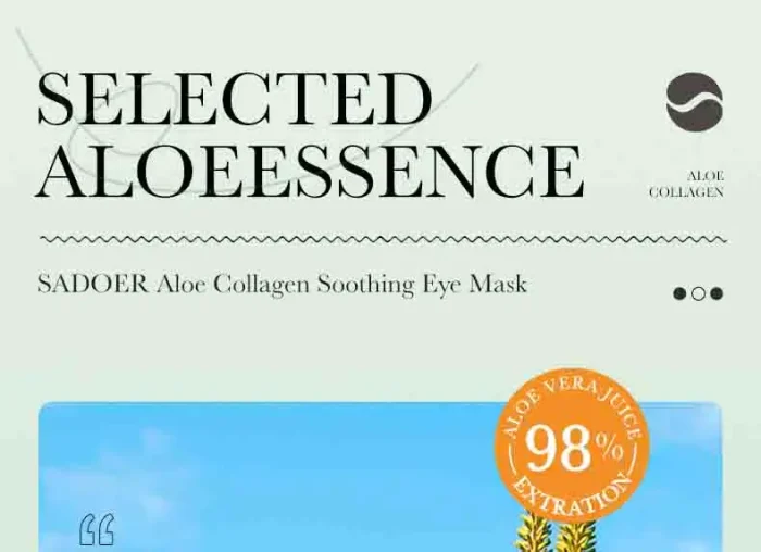 60pcs SAODER Aloe Vera Collagen Eye Mask Anti Dark Circles Eyes Bags Moisturizing Firming Eye Patches Eyes Skin Care Products - Image 12