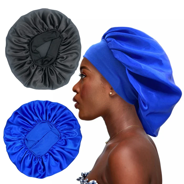 1pc Big Bonnets for Women Hair Care Large Satin Bonnet Silk Bonnet Hair Wrap for Sleeping Sleep Cap With Elastic Soft Band - Image 14